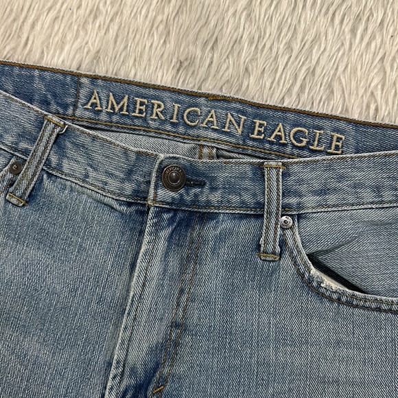 American eagle men’s low loose distressed blue denim jeans size 32x34 - Picture 4 of 10